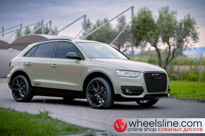 Beige Audi Q3 1-Piece VS HF-51 Piano Black 240803