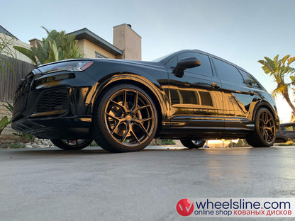 Black Audi Q7 1-Piece VS HF-51 Matte Bronze 240903