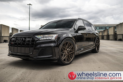 Black  Audi Q7 1-Piece VS HF-71 Matte Bronze 240903