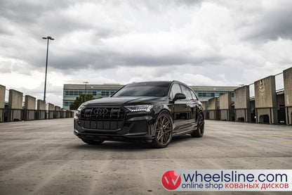 Black  Audi Q7 1-Piece VS HF-71 Matte Bronze 240903