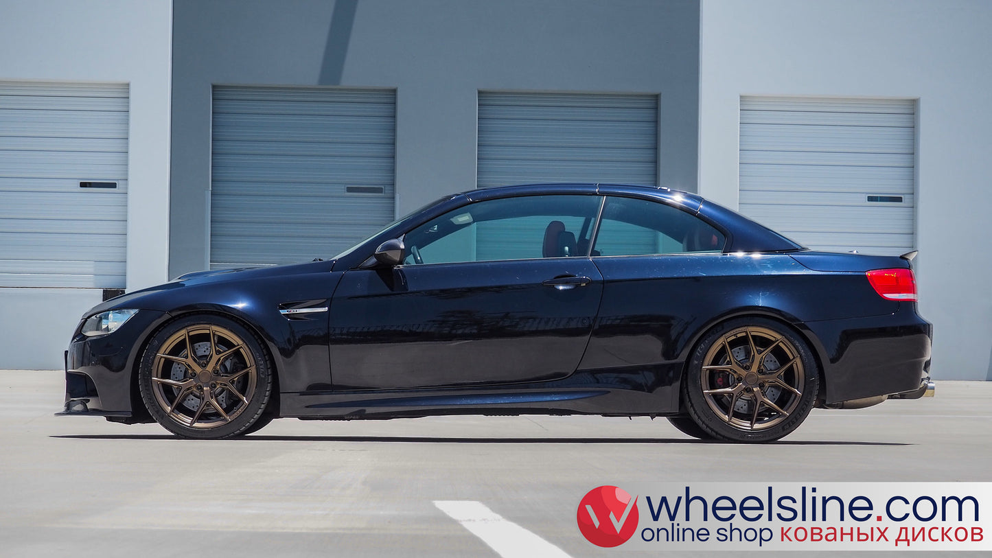 Black BMW 3-Series 1-Piece VS HF-51 Matte Bronze  240801