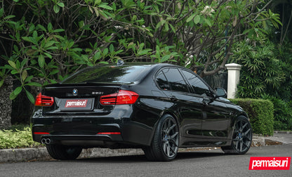 Black BMW 3-Series 1-Piece VS HF-51 Matte Gunmetal  240801