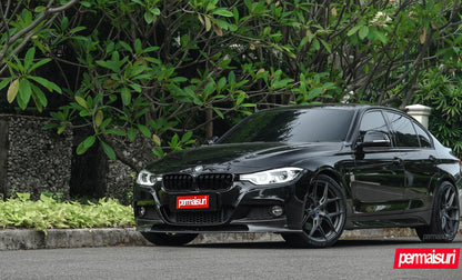 Black BMW 3-Series 1-Piece VS HF-51 Matte Gunmetal  240801