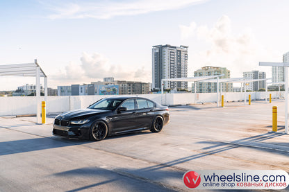 Black BMW 5-Series 1-Piece VS HF-51 Matte Black  Cap-C 240802