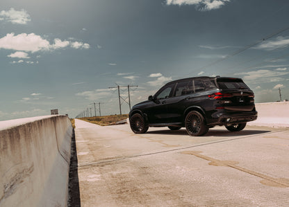 Black BMW X5 1-Piece VS HF-81 Matte Black Cap-B  240807