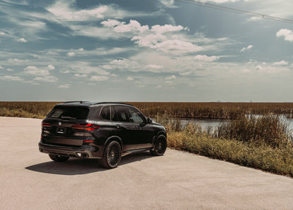 Black BMW X5 1-Piece VS HF-81 Matte Black Cap-B  240807