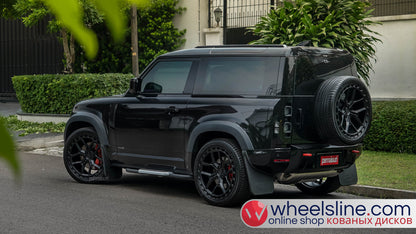 Black Land Rover Defender 90 1-Piece VS UV-X1 Matte Black 240924