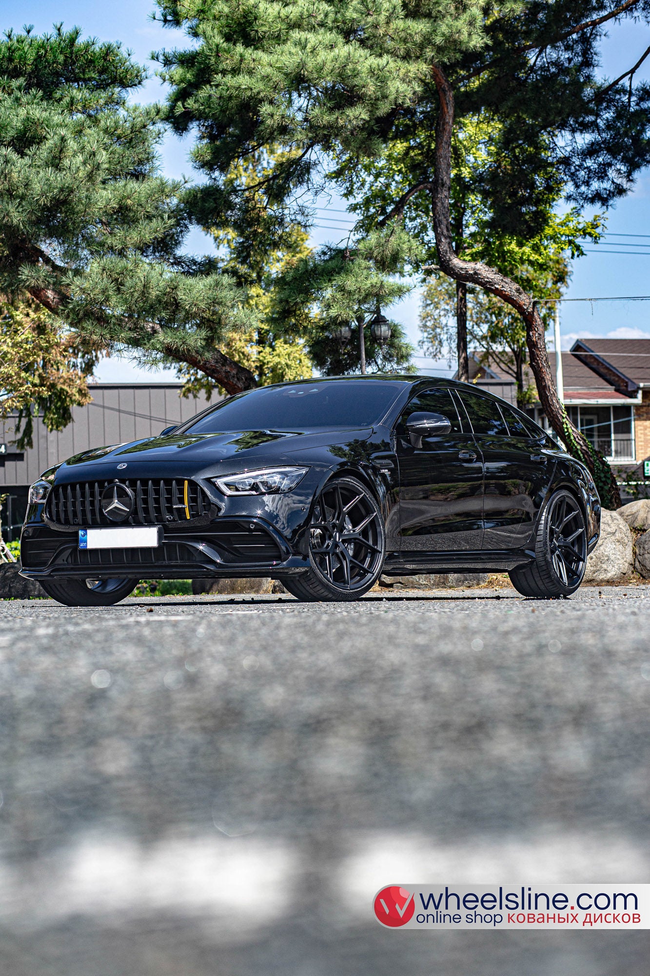 Black Mercedes AMG GT4 1-Piece VS HF-51 Matte Black 240806