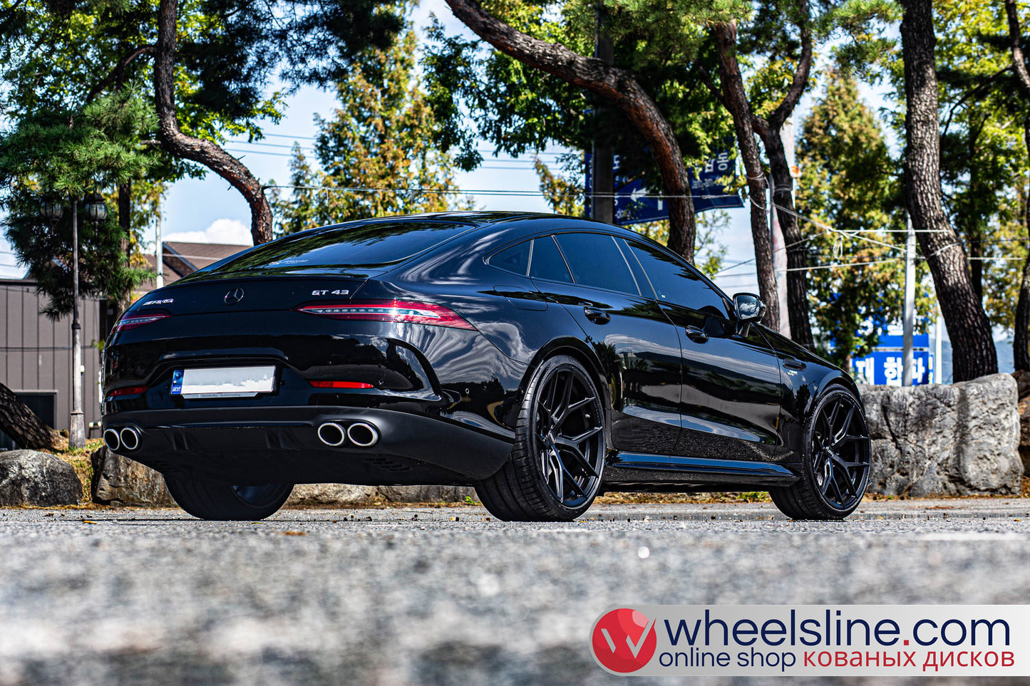 Black Mercedes AMG GT4 1-Piece VS HF-51 Matte Black 240806