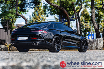 Black Mercedes AMG GT4 1-Piece VS HF-51 Matte Black 240806