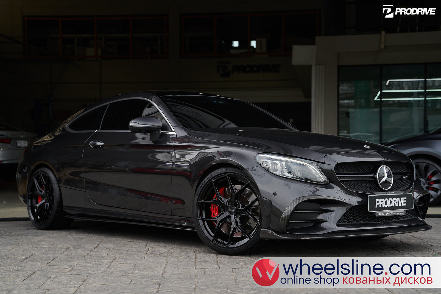 Black Mercedes C 1-Piece VS HF-51 Gloss Black  240802