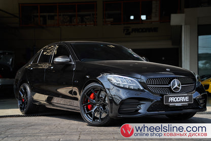 Black Mercedes C 1-Piece VS HF-51 Gloss Black  240802