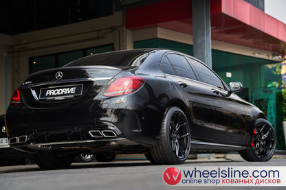 Black Mercedes C 1-Piece VS HF-51 Gloss Black  240802