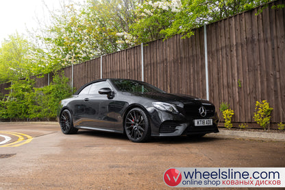 Black Mercedes E 1-Piece VS HF-4T1 Gloss Black With Polished Gunmetal Face 240803