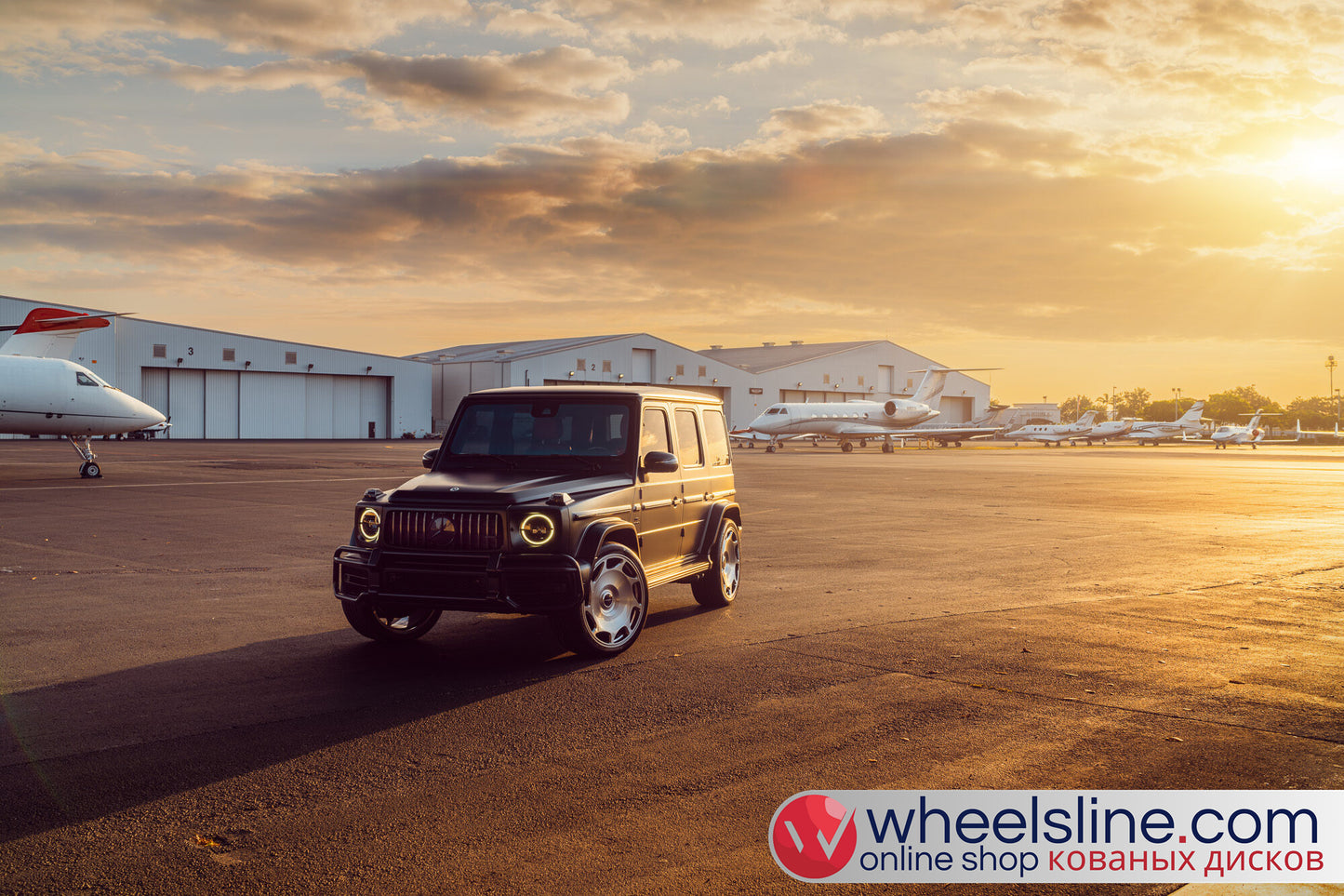 Black Mercedes G 1-Piece VS S17-19T1 Polished Silver With Brushed Face Cap-B 240803