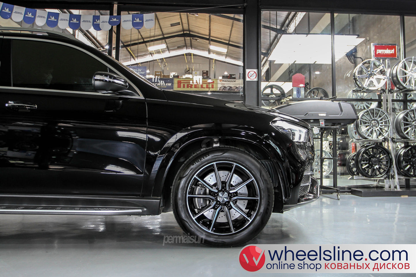 Black Mercedes GLE 1-Piece VS HF-31 Gloss Black With Polished Face 240802