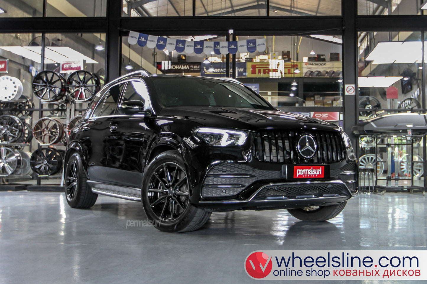 Black Mercedes GLE 1-Piece VS HF-31 Gloss Black With Polished Face 240802