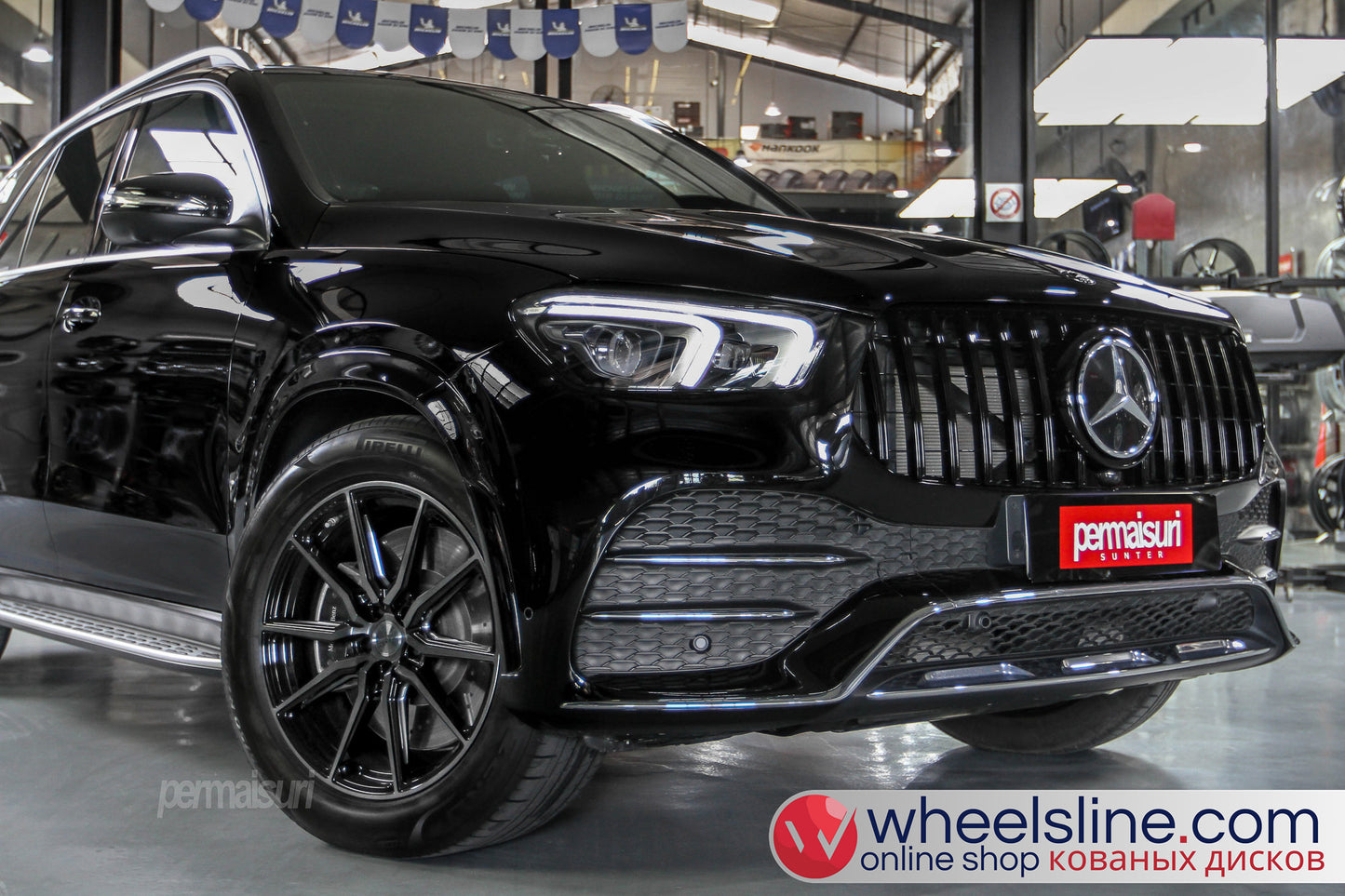 Black Mercedes GLE 1-Piece VS HF-31 Gloss Black With Polished Face 240802