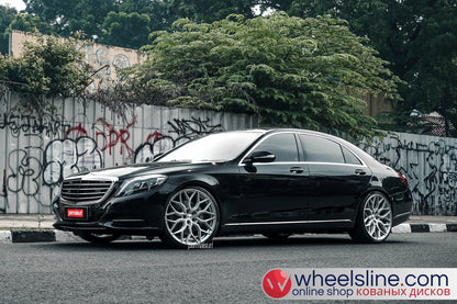 Black Mercedes S 1-Piece VS HF-21 Brushed Silver 240813