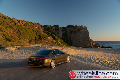 Black Mercedes S 1-Piece VS S17-131 Brushed Silver Cap-B 240812