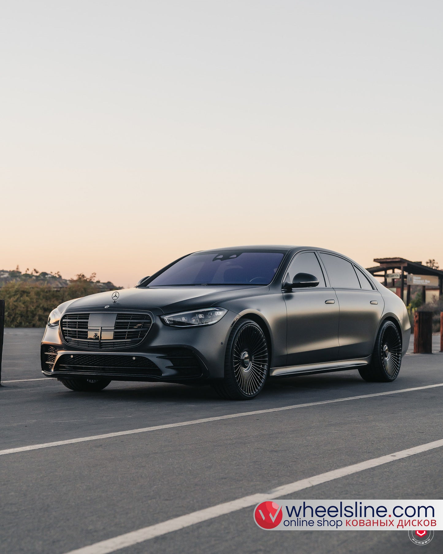 Black Mercedes S 1-Piece VS S17-161 Gloss Black Cap-B 240812