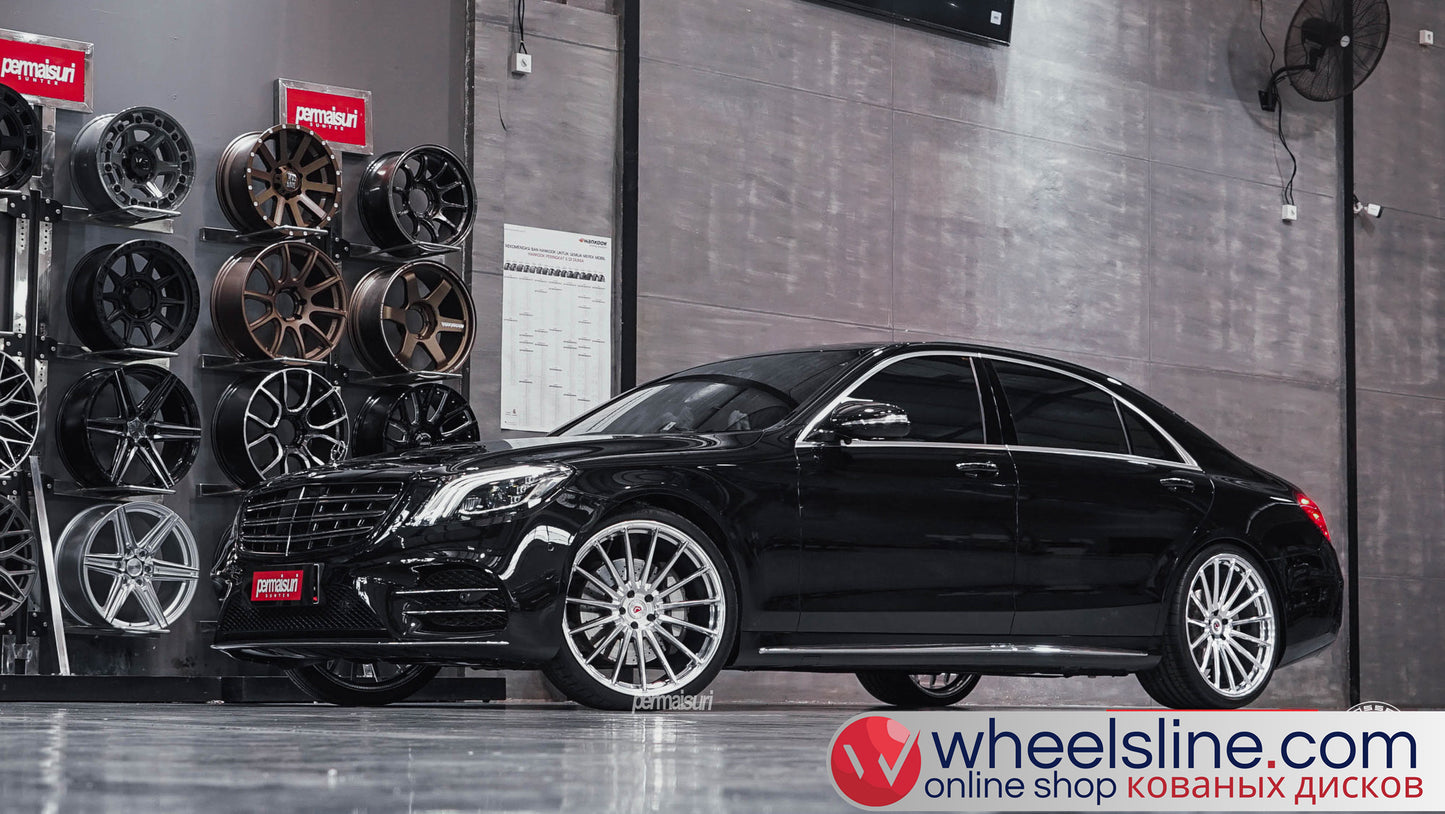 Black Mercedes S 1-Piece VS VPS-3051 Polished Silver 240813