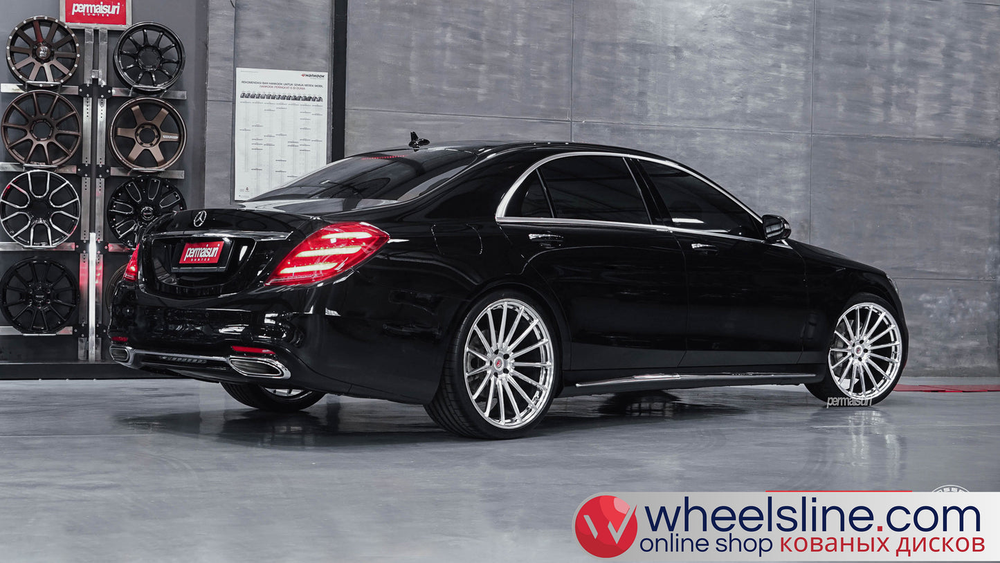 Black Mercedes S 1-Piece VS VPS-3051 Polished Silver 240813