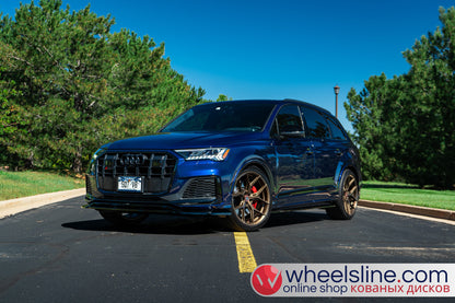 Blue  Audi Q7 1-Piece VS HF-51 BBS Gold 240903