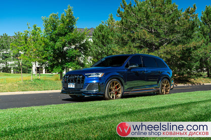 Blue  Audi Q7 1-Piece VS HF-51 BBS Gold 240903