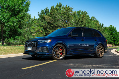 Blue  Audi Q7 1-Piece VS HF-51 BBS Gold 240903