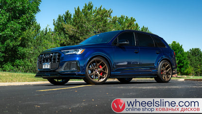 Blue  Audi Q7 1-Piece VS HF-51 BBS Gold 240903