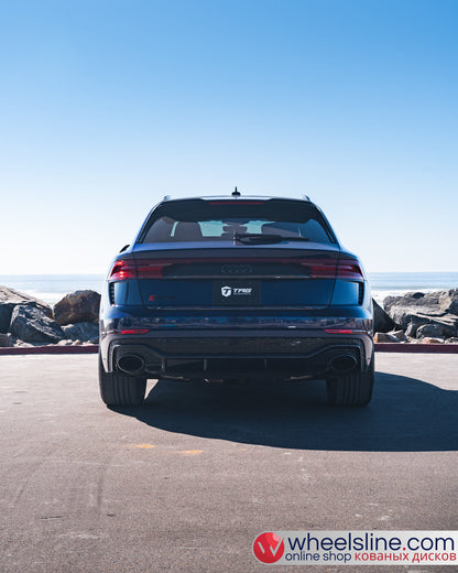 Blue  Audi Q8 1-Piece VS HF-71 Piano Black 240903