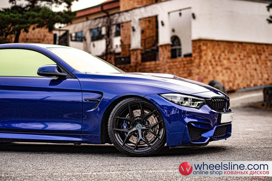 Blue BMW 4-Series 1-Piece VS HF-51 Gloss Black  240807