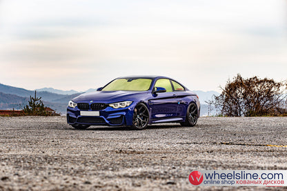 Blue BMW 4-Series 1-Piece VS HF-51 Gloss Black  240807