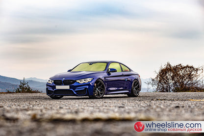 Blue BMW 4-Series 1-Piece VS HF-51 Gloss Black  240807