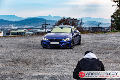 Blue BMW 4-Series 1-Piece VS HF-51 Gloss Black  240807