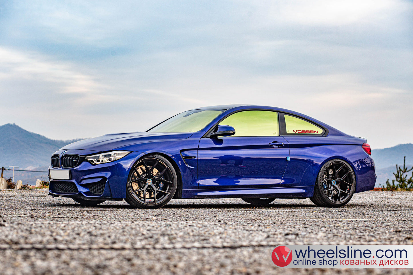 Blue BMW 4-Series 1-Piece VS HF-51 Gloss Black  240807