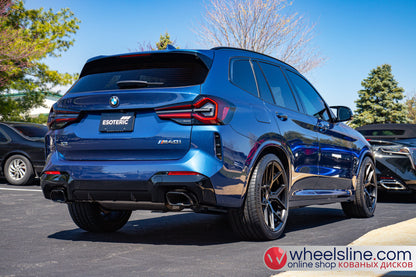 Blue BMW X3 1-Piece VS HF-51 Matte Black  240807