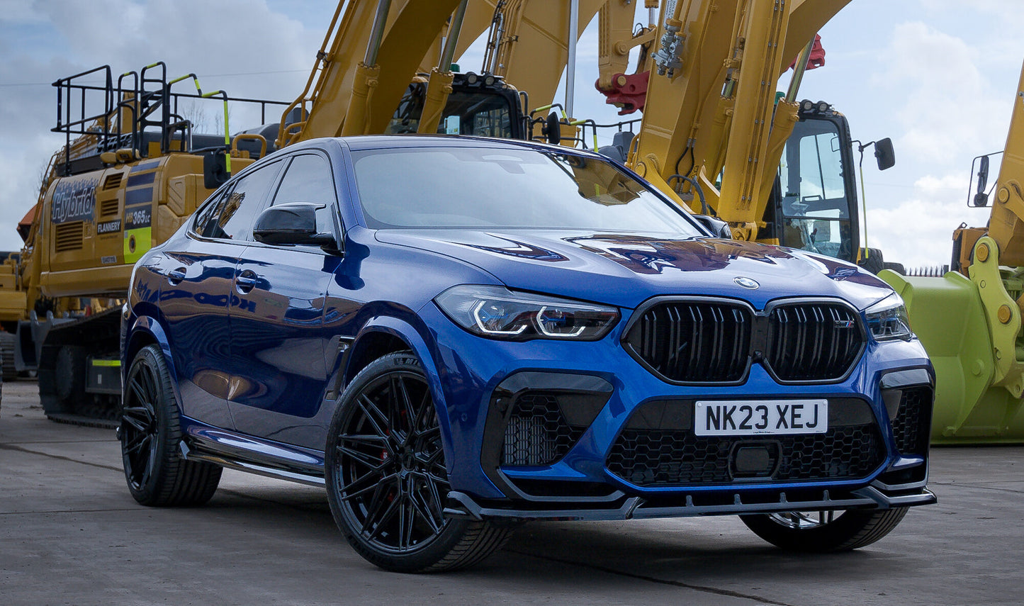 Blue BMW X6 1-Piece VS HF-71 Gloss Black  240807