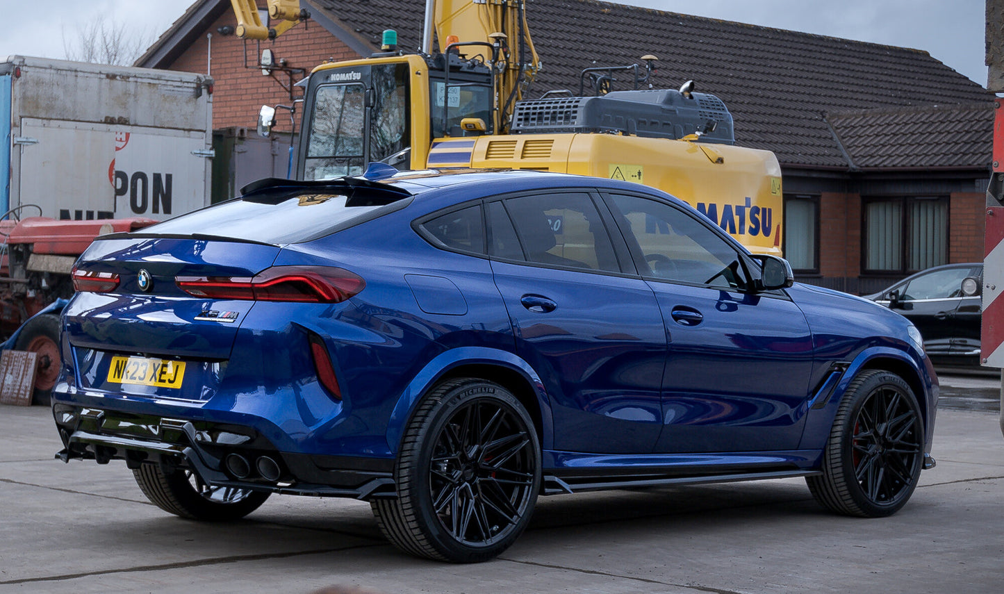 Blue BMW X6 1-Piece VS HF-71 Gloss Black  240807