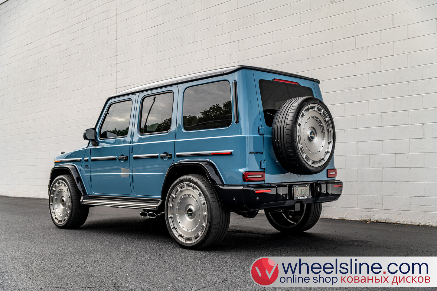 Blue Mercedes G 1-Piece VS LC3-111 Brushed Silver Cap-B 240808