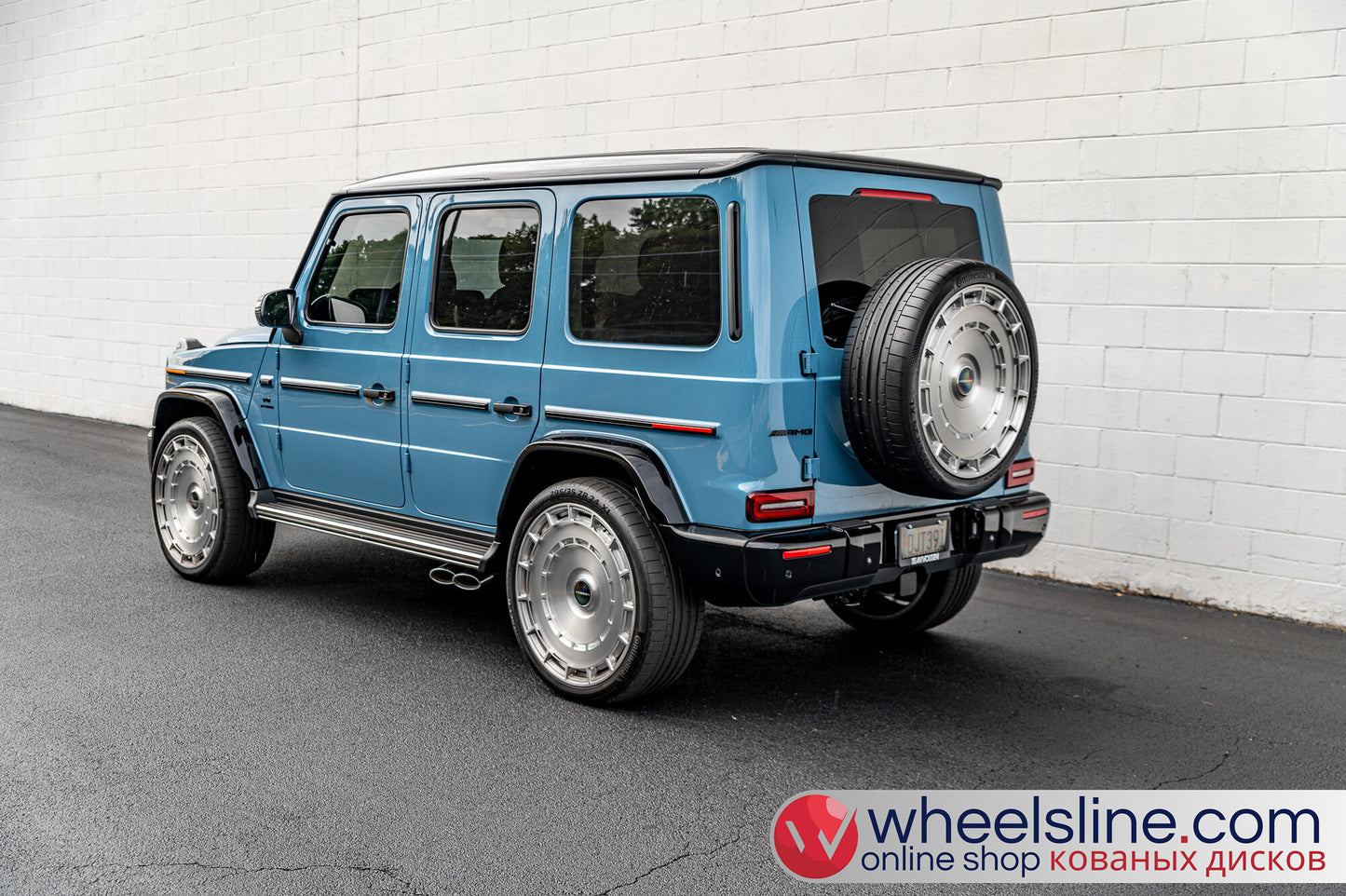 Blue Mercedes G 1-Piece VS LC3-111 Brushed Silver Cap-B 240808