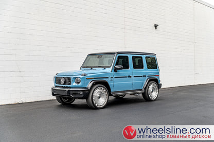 Blue Mercedes G 1-Piece VS LC3-111 Brushed Silver Cap-B 240808