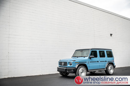 Blue Mercedes G 1-Piece VS LC3-111 Brushed Silver Cap-B 240808