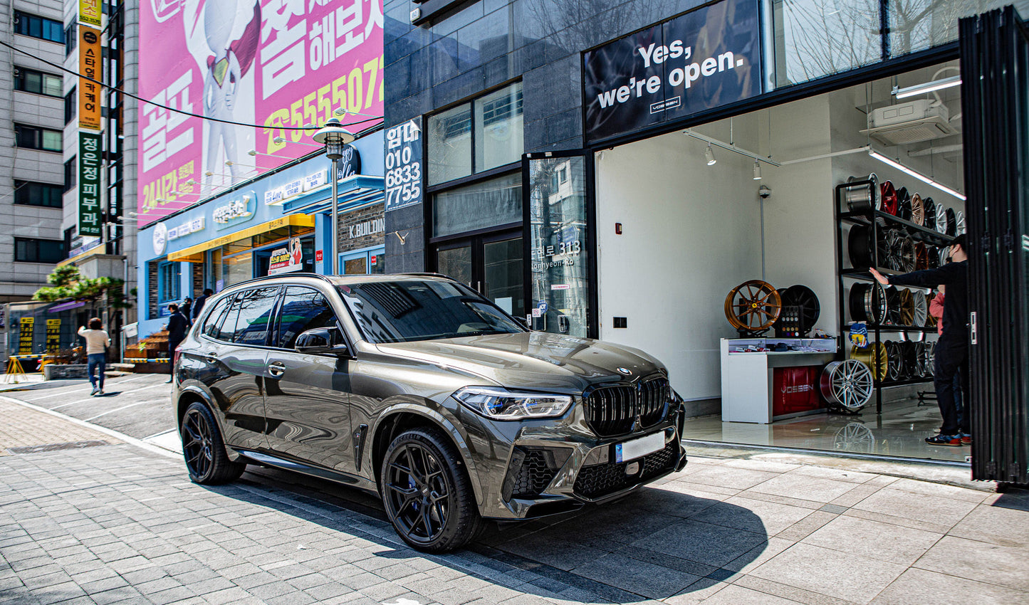 Brown BMW X5 1-Piece VS HF-51 Matte Black  240807