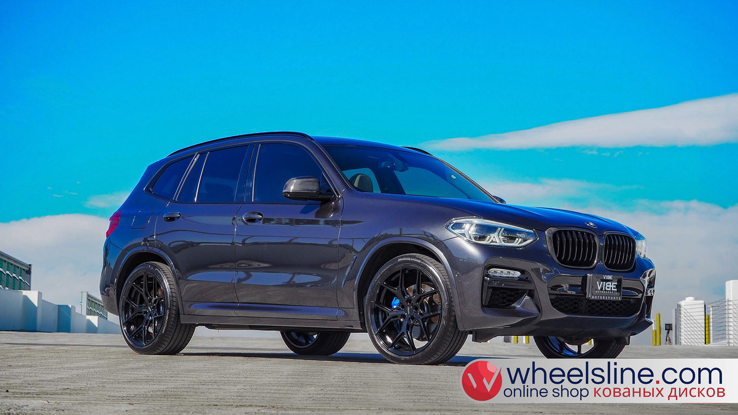 Gray BMW X3 1-Piece VS HF-51 Gloss Black  240807