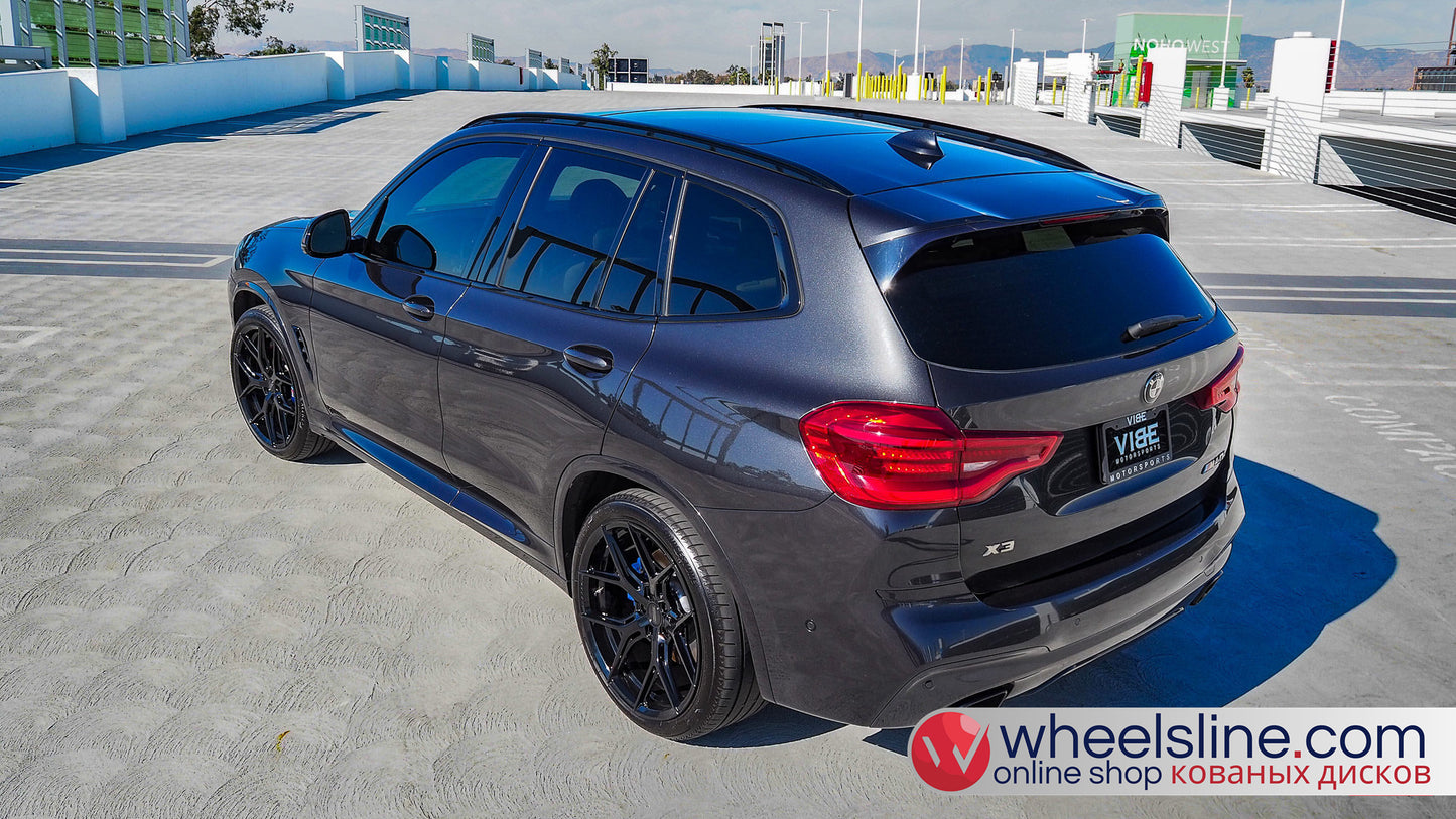 Gray BMW X3 1-Piece VS HF-51 Gloss Black  240807