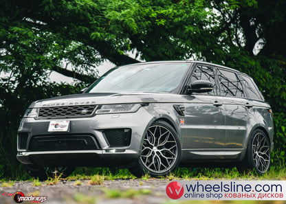 Gray Land Rover Range Rover 1-Piece VS HF-21 Gloss Black With Machined Face 240924