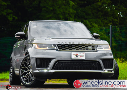 Gray Land Rover Range Rover 1-Piece VS HF-21 Gloss Black With Machined Face 240924