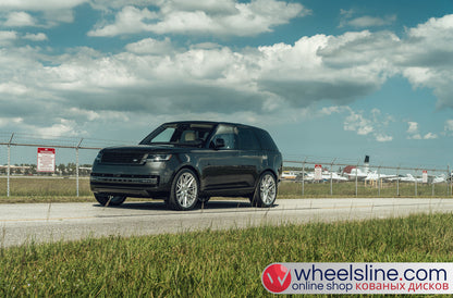 Gray Land Rover Range Rover 1-Piece VS HF-71 Gloss Silver With Machined Face 240923